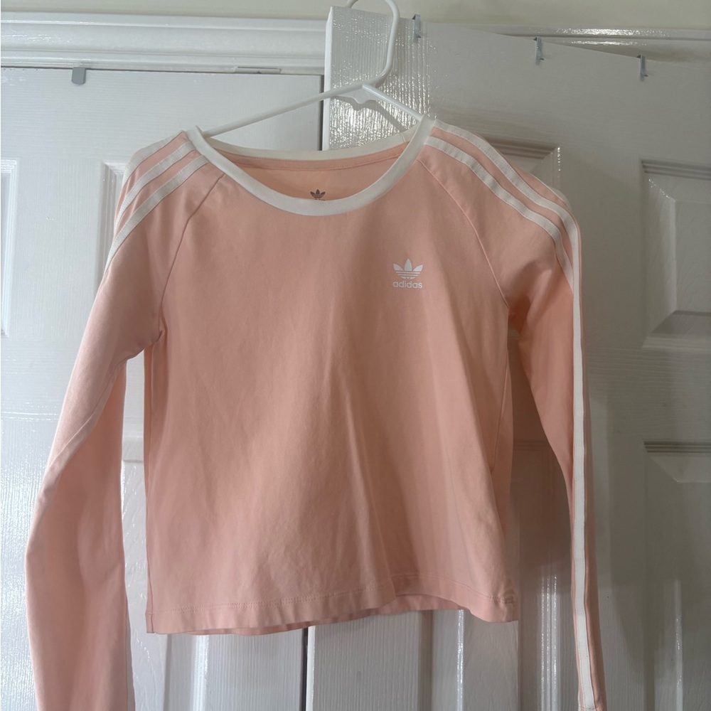 Adidas Pink Long Sleeve Tee Casual Comfort